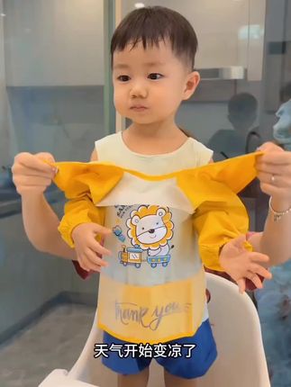 防水罩衣,宝妈们有了它你就不用每天给孩子换好几次衣服了,赶紧安排吧#好物推荐分享