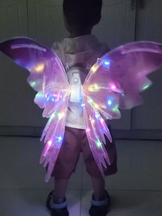 女生精灵羽翼电动发光音乐仿真翅膀背饰宝宝女孩儿童玩具新年礼物#儿童玩具