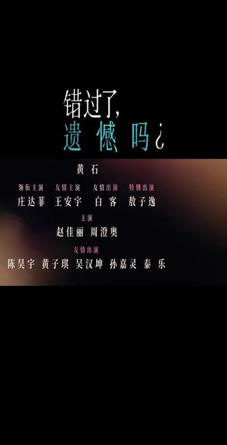 庄达菲王安宇主演电影《错过了,遗憾吗?》