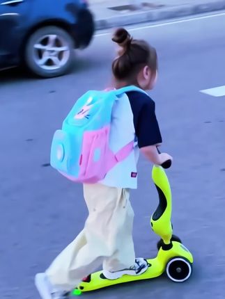 儿童滑板车三合一#好玩有趣男女宝都可以骑#儿童滑板车平衡车可折叠滑板车推荐