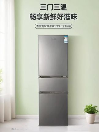 #小型三开门冰箱#美观实用 #三开门电冰箱#小型电冰箱#电器好物