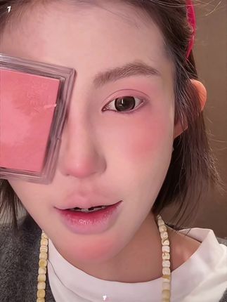 原生感裸杏色腮红!!一颗化全脸超百搭! #腮红打法 #腮红推荐 #腮红的正确画法