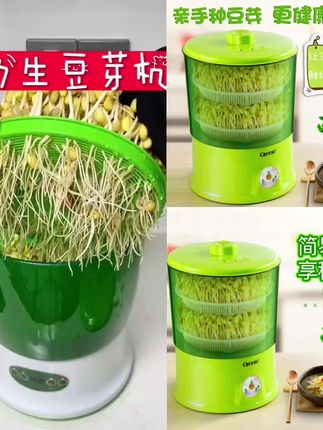 康丽豆芽机家用全自动智能多功能发芽豆芽桶自制绿色#自动生豆芽机 #豆芽机 #爆款热卖中