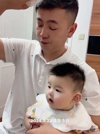 回忆一下团团小时候,真的太可爱了,#爸爸带娃系列