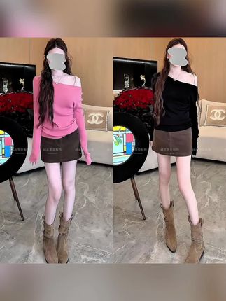 姐妹们,这一套针织衫加半身裙,你们穿起来这个气质感,这种洋气劲,我真的觉得太高级了。#半身裙 #百搭 #简约 #时尚 #裙子