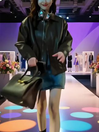 棕色皮衣外套女秋季韩版2025新款辣酷少女机车服宽松长袖夹克上衣#秋季微胖穿搭测评 #女装穿搭 #优雅气质 #每日分享 #通勤搭配