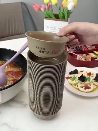 稻壳一次性餐具碗加厚可降解食品级家用户外火锅#一次性餐具 #可降解 #居家好物 #一次性碗 #干净又卫生 @DOU+上热门