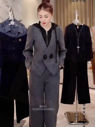G9166休闲时尚套装女2025秋新款气质显瘦设计感上衣长裤 #谁穿谁好看 #洋气减龄 #连衣裙 #超便宜超划算 #气质穿搭