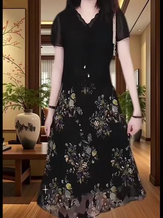 #夏季新款 #遮肚子藏肉显瘦连衣裙 #气质连衣裙 #穿出女人味 #减龄显瘦穿搭