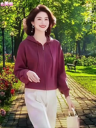 姐妹们快来看看这件春季新款短款外套吧!它是超火的减龄短款连帽外套,还是个百搭神器哦!而且它的版型设计也很特别,穿上后既显瘦又有气质,非常适合爱美的女生穿。