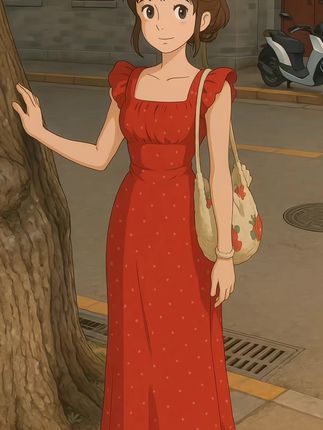 红裙出街,自带女主光环💃   这条红色波点鱼尾裙绝了✨ 方领+荷叶边,纯欲又性感 鱼尾裙摆走路摇曳生姿,回头率爆表 日常出街、约会都能穿,一键拿捏氛围感~  #穿搭分享 #气质穿搭 #显瘦穿搭 #连衣裙 #虽然我长得一般但我穿搭不一般