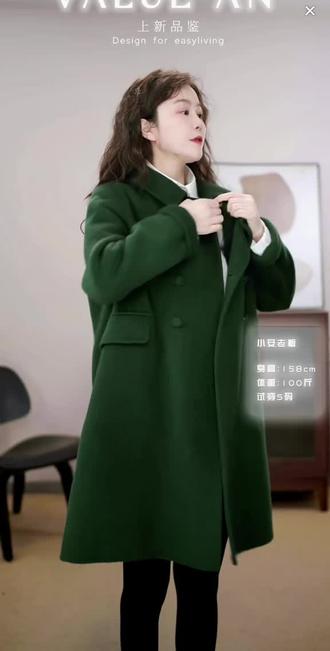 一眼爱上的松石绿#拿捏韩剧氛围感的大衣 #源头厂家@小安老板(贝小艺大衣)