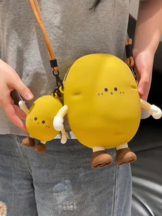 土豆斜挎包蔬菜系列可爱零钱包单肩斜挎包创意手机包#在抖音入手的好东西#无限回购的宝藏单品#土豆包#手机包#斜挎包