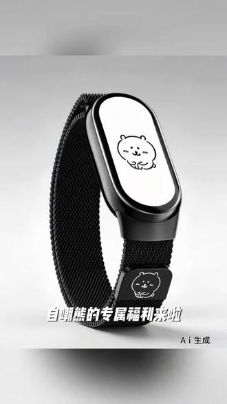 自嘲熊适用小米手环10表带新款米兰磁吸9/8NFC通用配件透气替换带#蓝牙耳机推荐 #智能手表推荐 #小米手环10银色版 #可爱智能手表