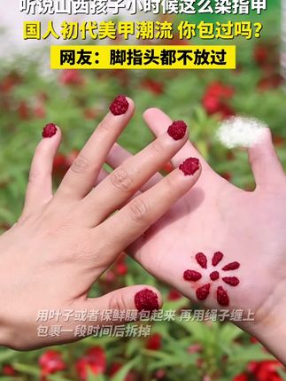 山西的大朋友们应该都认识这个#指甲花 小时候每年夏天都要包指甲,现在有这个#指甲花粉 也很方便哦