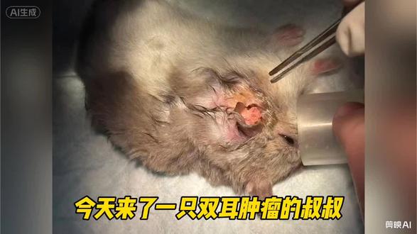 ·耵聍腺肿瘤:源于耳道分泌耳垢的腺体,是常见推测。有良性(腺瘤)和恶性(腺癌)之分。
· 鳞状细胞癌 (SCC):源于皮肤表层,有明确文献记载发生在仓鼠耳部的恶性病,具侵袭性。
未做组织病理学切片,但麻醉后检查初步判断为恶性