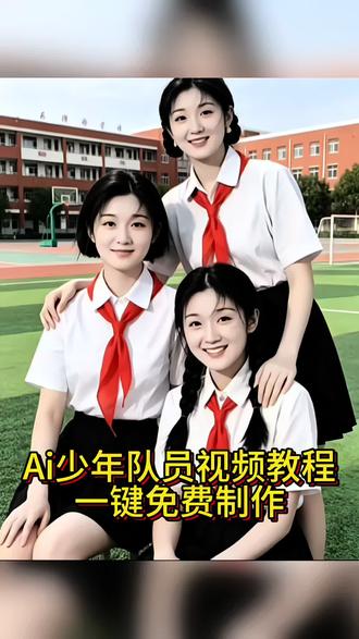 AI少先队员模版教程来啦 #AI少先队员特效六一儿童节模板#AI小学AI少先队员#成年人儿童节#成年人过六一#剪映