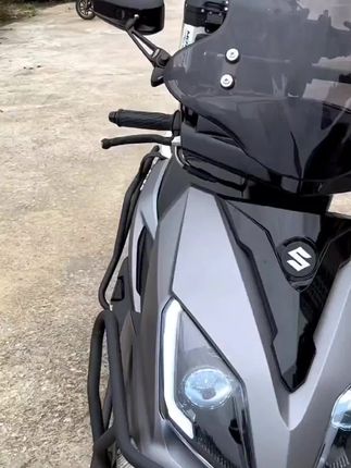 摩托车安装AOS4后视镜,高清防眩目镜片,铝合金支架多角度调节,好看又实用!#摩托车 #后视镜 #铃木uy125