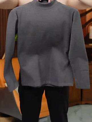 双面绒打底衫男秋冬双面德绒半高领保暖内衣体恤内搭长袖t恤上衣#百搭上衣 #上衣穿搭 #百搭显瘦 #简约大气 #舒适百搭