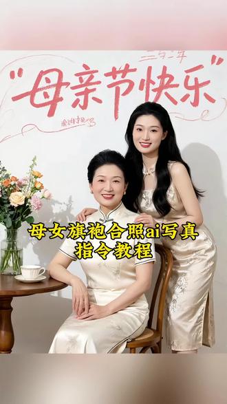 母女旗袍合照ai写真指令教程#小云雀AI #小云雀AI一镜到底 #小云雀AI一键图片设计 #小云雀AI视频 #祝妈妈们都活成自己最美的模样 母女合照ai 母女合照ai指令 母女合照ai生成口令 母女合照ai生成 母女合照ai特效 母女合照ai模板 母女合照ai照片 母女合照AI生成指令 母女旗袍合照ai指令 母女合照旗袍 母女旗袍合照ai生成口令 母女旗袍ai照片生成 母女旗袍写真 母女旗袍合拍照片