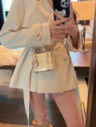 小个子短款风衣女2025秋季新款韩版收腰系带双排扣英伦风气质外套