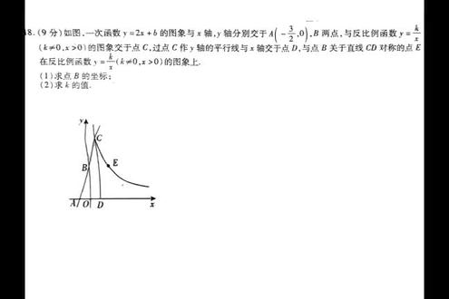 九年级数学!九年级数学!#一次函数反比例函数综合