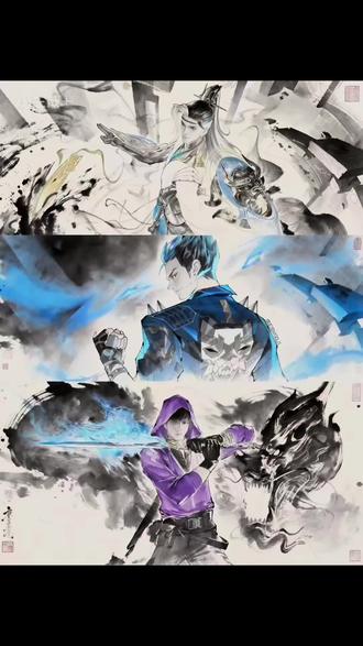 “这个世界上有三个我”水墨三拼制作教程#世界上有三个我 #这个世界有三个我 #这个世界有三个我制作教程 #水墨画 #剪映图片设计