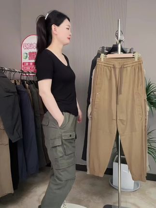 秋冬款多口袋工装裤#面料柔软舒适,#谁穿谁好看