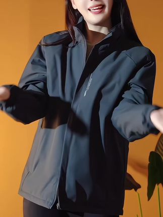 #户外棉服 带温度计的加棉冲锋衣,一件底抵三件#加棉外套 #男装外套