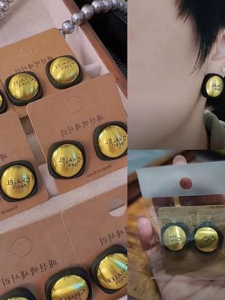 #耳饰 #耳环 #气质耳环 #时尚耳饰推荐 #耳环饰品 铜合金耳饰 黒唫時尚~时尚轻奢设计感气质耳环