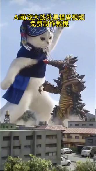 AI萌宠打外星怪兽特效视频制作教程!#猫咪打怪兽 #猫咪打怪兽ai #小云雀AI #小云雀爆款马上成片 #小云雀seedance 猫咪打怪兽ai特效 # 猫咪打怪兽ai特效教程 # 猫咪ai特效生成拍同款 猫咪ai特效最近很火的教程 猫咪ai特效视频怎么做 # 壮族小猫 # 壮族小猫特效