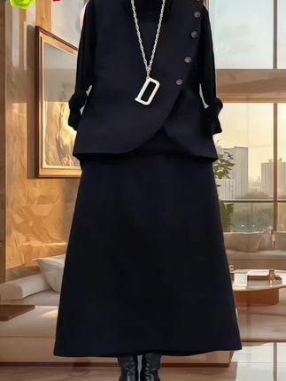 #大码女装新款时尚套装显瘦套装西装三件套#高级感穿搭