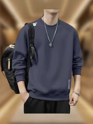斯凯奇卫衣男2025秋季新款简约宽松圆领长袖t恤套头衫纯色内搭男#无限回购的宝藏单品 #时尚大方#时尚潮流#时尚百搭#时尚休闲