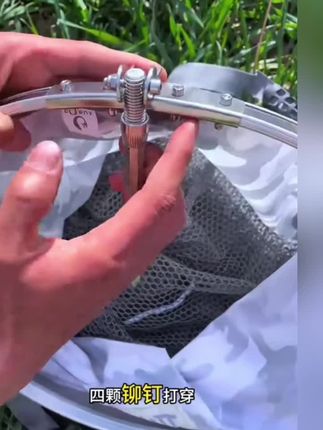 飞磕鱼护加厚涂胶速干防挂不锈钢口圈黑坑鲤鱼竞技综合实心卡边#鱼护 #飞磕鱼护 #加厚涂胶鱼护 #速干鱼护 #黑坑钓鱼鱼护