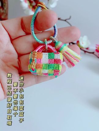 菜篮子,2种教程已经录好啦 #我的手工作品 #纯手工编绳 #时尚饰品 #手作diy #菜篮子
