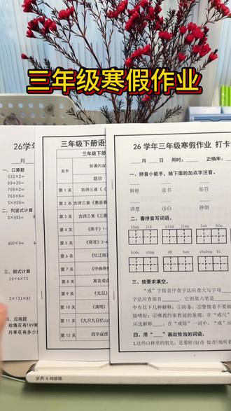 💥新版26年最新三年级寒假作业每日一练来啦‼️
语数各20天每日一练✅搭配下册预习必背闯关表,必背课文,假期每天坚持打卡,温故知新,有效提升孩子的计算能力和思维能力,为下学期打好坚实基础。数学是计算通用版!