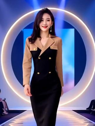 高贵轻奢女装秋冬职业连衣气质高级感名媛修身收腰西装裙包臀裙#西装裙连衣裙 #高级感穿搭 #气质连衣裙#洋气减龄