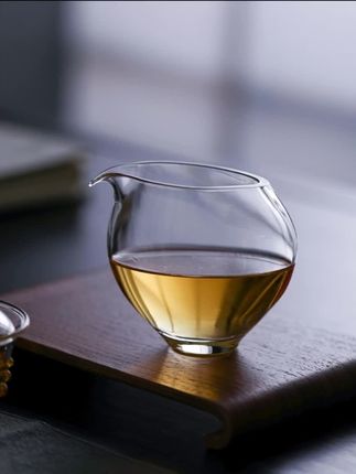 祥禾手作-日本同款飞鸟片口高硼硅耐热玻璃创意家用日式公道杯