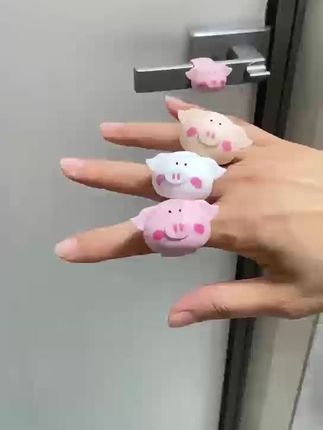 #【到手3个】萌猪猪防撞垫门把手防撞圈静音防碰撞免打孔门后防撞墙