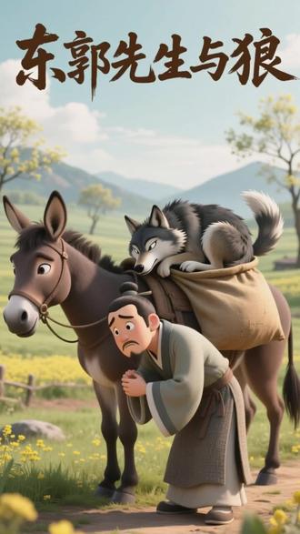 #寓言故事手抄报 故事《东郭先生和狼》