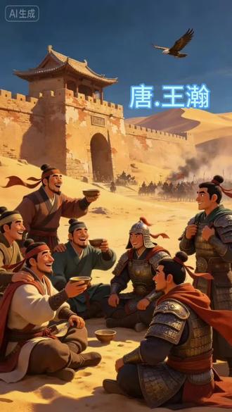 #王瀚《凉州词》古诗词学习动漫#边塞战争 #即梦 #即梦ai #即梦ai生成视频