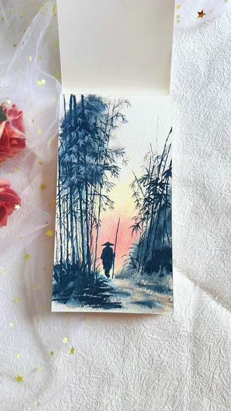 竹径通幽处,独行天地间。🌿
翻翻乐|国风|教程|丙烯马克笔
#丙烯马克笔绘画 #国风古韵 #绘画 #翻翻乐 #古风