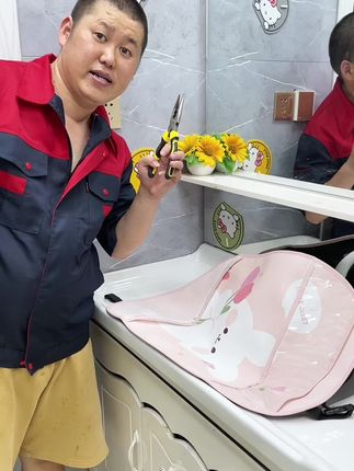 我也是去邻居家才知道,给家里的洗脸盆溢水口换上这个#溢水孔塞子 不仅防小飞虫还防异味#卫生间好物