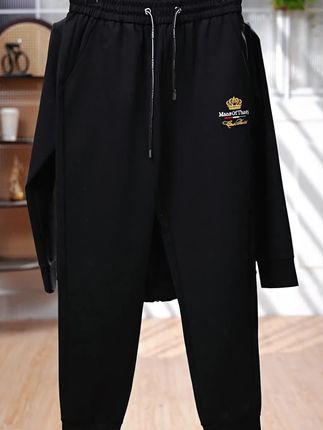 【皮尔卡丹 名牌正品】高端桑蚕丝轻奢刺绣男士休闲运动套装三件套 #套装三件套 #运动三件套 #休闲三件套
