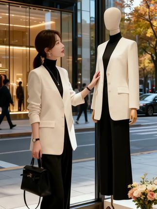 新款高级感V领百搭外套来袭!经典剪裁上身气质减龄还高级轻奢感满满,随意搭配裤子、裙子都超级好看!无论是日常、通勤、逛街、聚会穿它,都会让你气场十足!尽显时尚优雅气质女神范儿;#高级感穿搭 #轻奢女装 #职场穿搭 #百搭外套 #秋冬新款 @抖加🔥上热门🔥dou+🔥热点宝