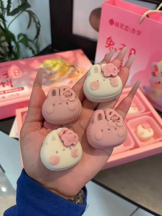 月饼#中秋月饼 #月饼 #冰皮月饼 #小兔子月饼