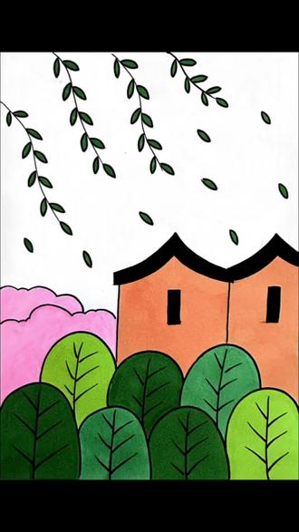 清明节主题创意儿童简笔画,一起来画吧,超级简单一学就会#一学就会的简笔画 #清明节 #儿童简笔画 #幼儿简笔画教程 #每天更新简笔画