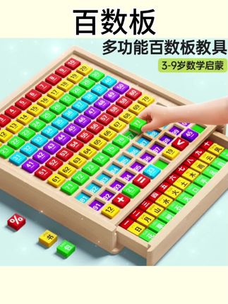 #百数板 百数板蒙氏数学算术思维教具儿童启蒙玩具幼儿三年级数感加减法 #儿童玩具 #启蒙好物 #早教玩具 #教具