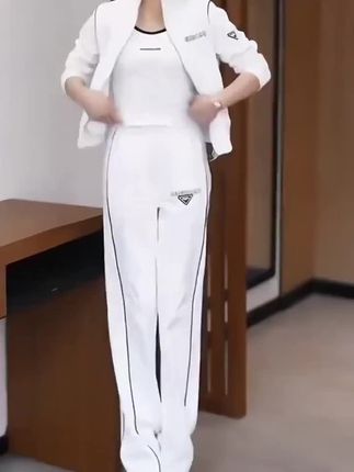 运动套装女2025春秋新款时尚洋气休闲立领卫衣阔腿裤显瘦两件套潮#青春活力 #时尚洋气 #穿出自信穿出美丽 #高端大气 #休闲百搭