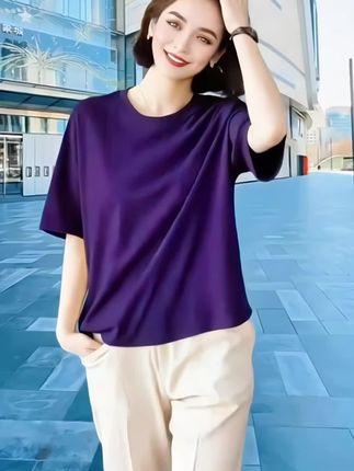 #创作灵感 #夏季重磅新款纯棉短袖大版t恤女中长款宽松上衣显瘦大码打底衫潮#时尚百搭透气舒适 #谁穿谁好看#穿出自己的风格